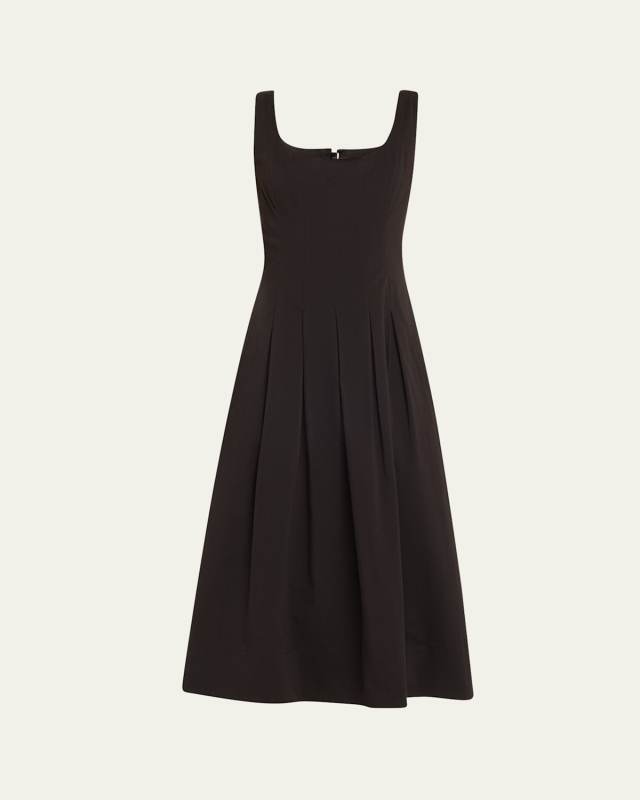 Shelby Pleated A-Line Midi Dress